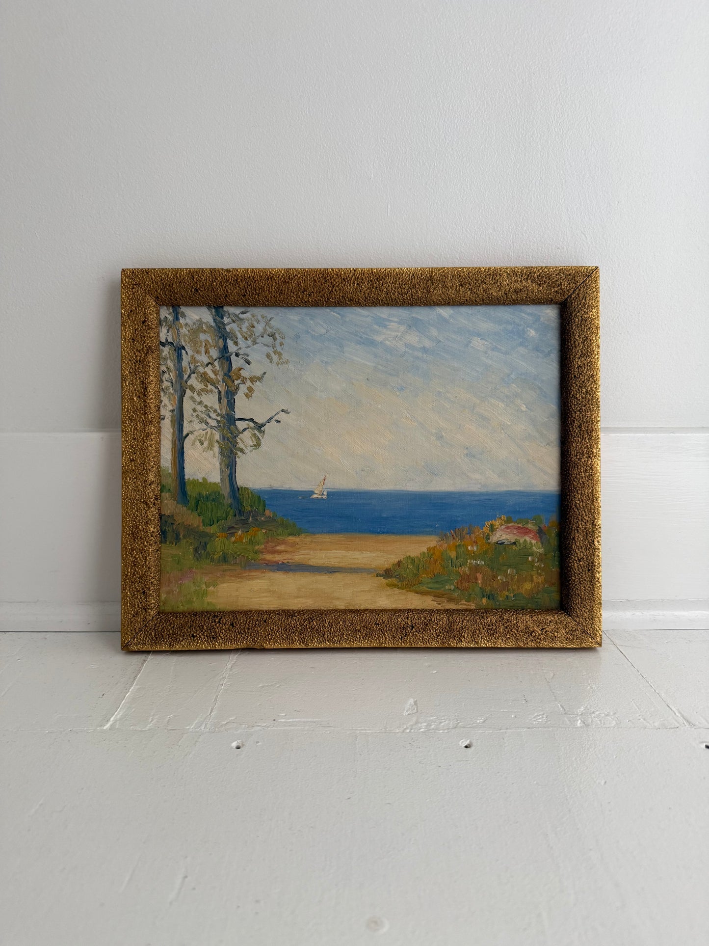 Impressionist Sailboat Scene