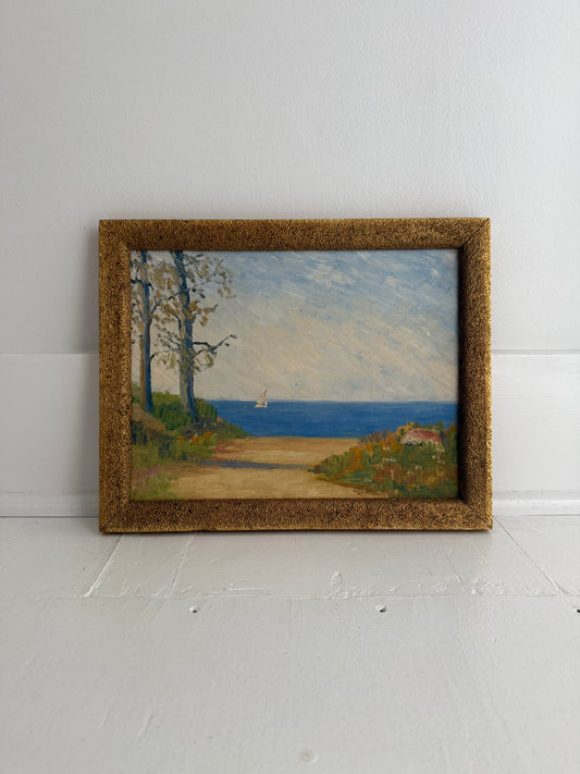 Impressionist Sailboat Scene
