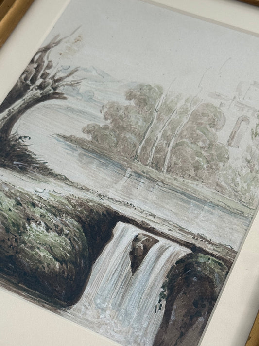 Waterfall and Ruins
