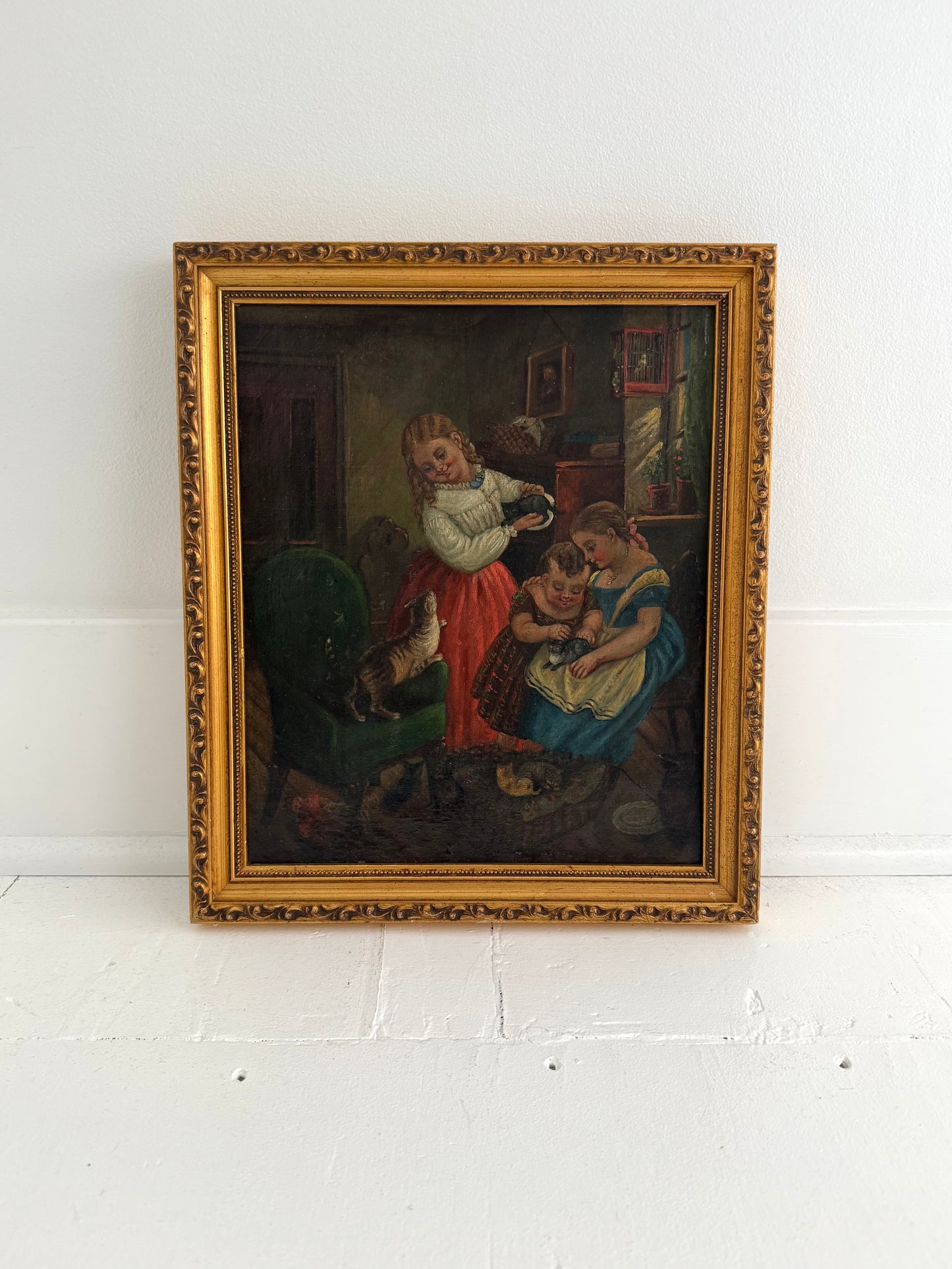 Children with Kittens