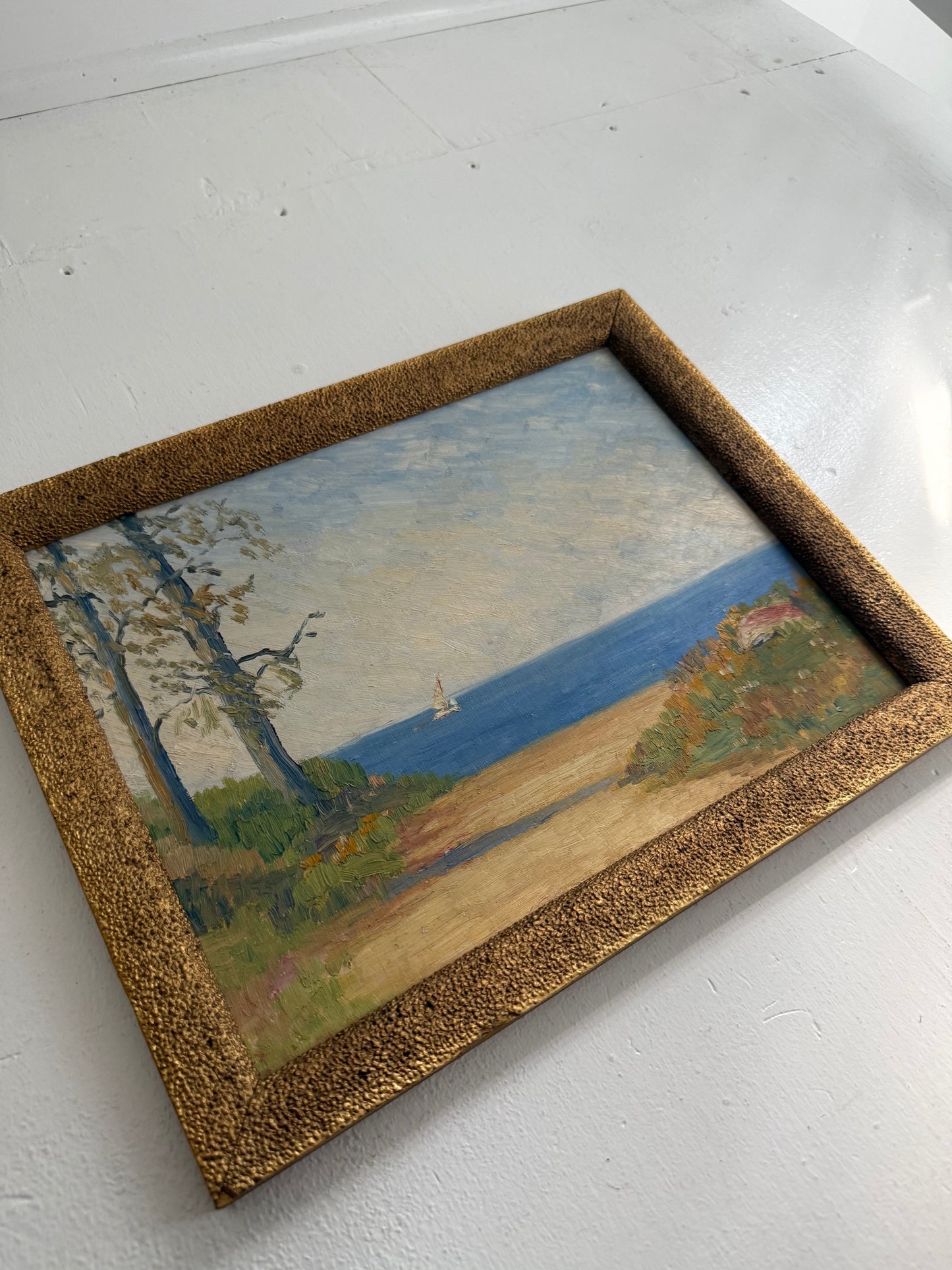 Impressionist Sailboat Scene