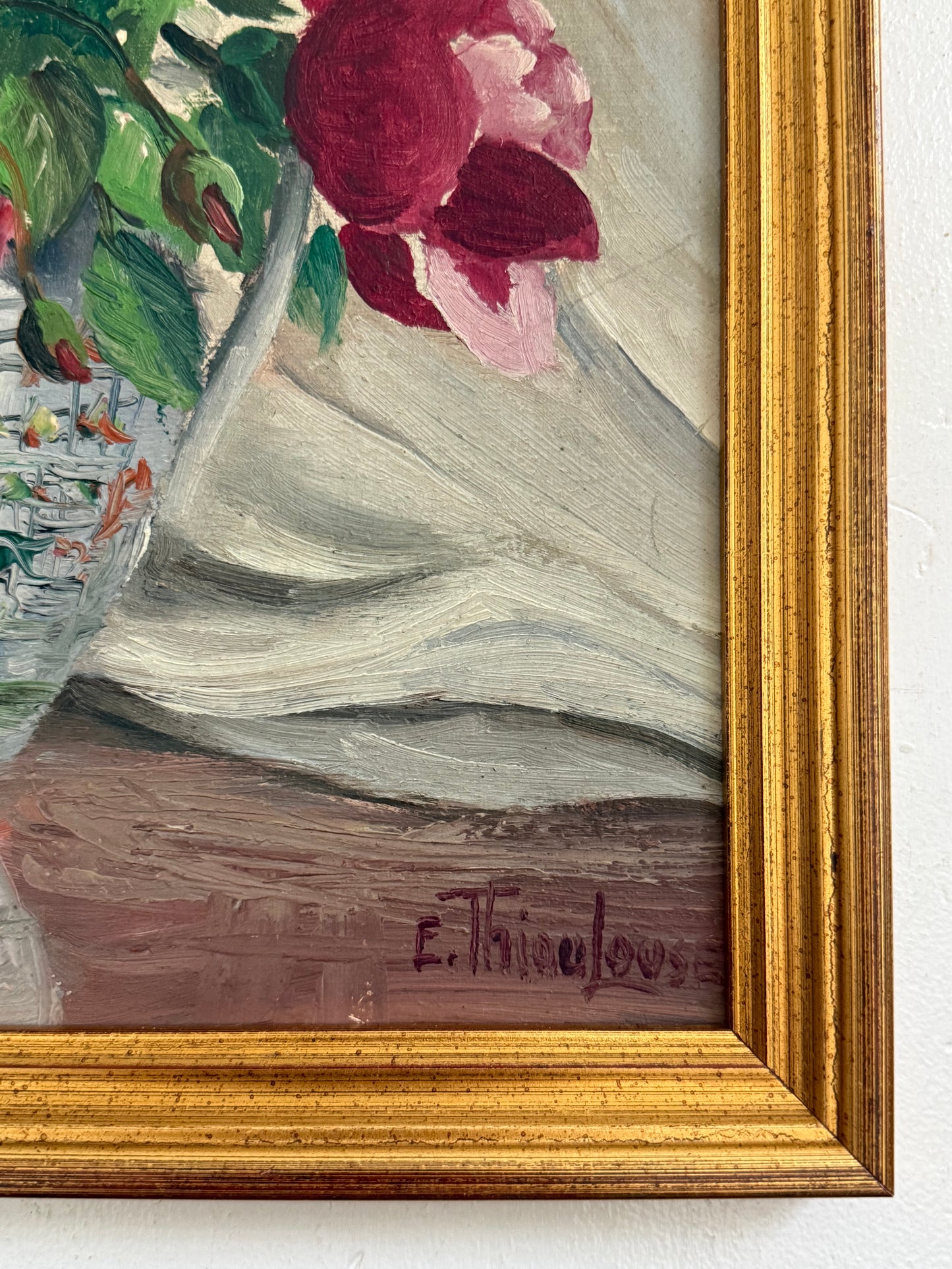 Roses in Chinoiserie Vase