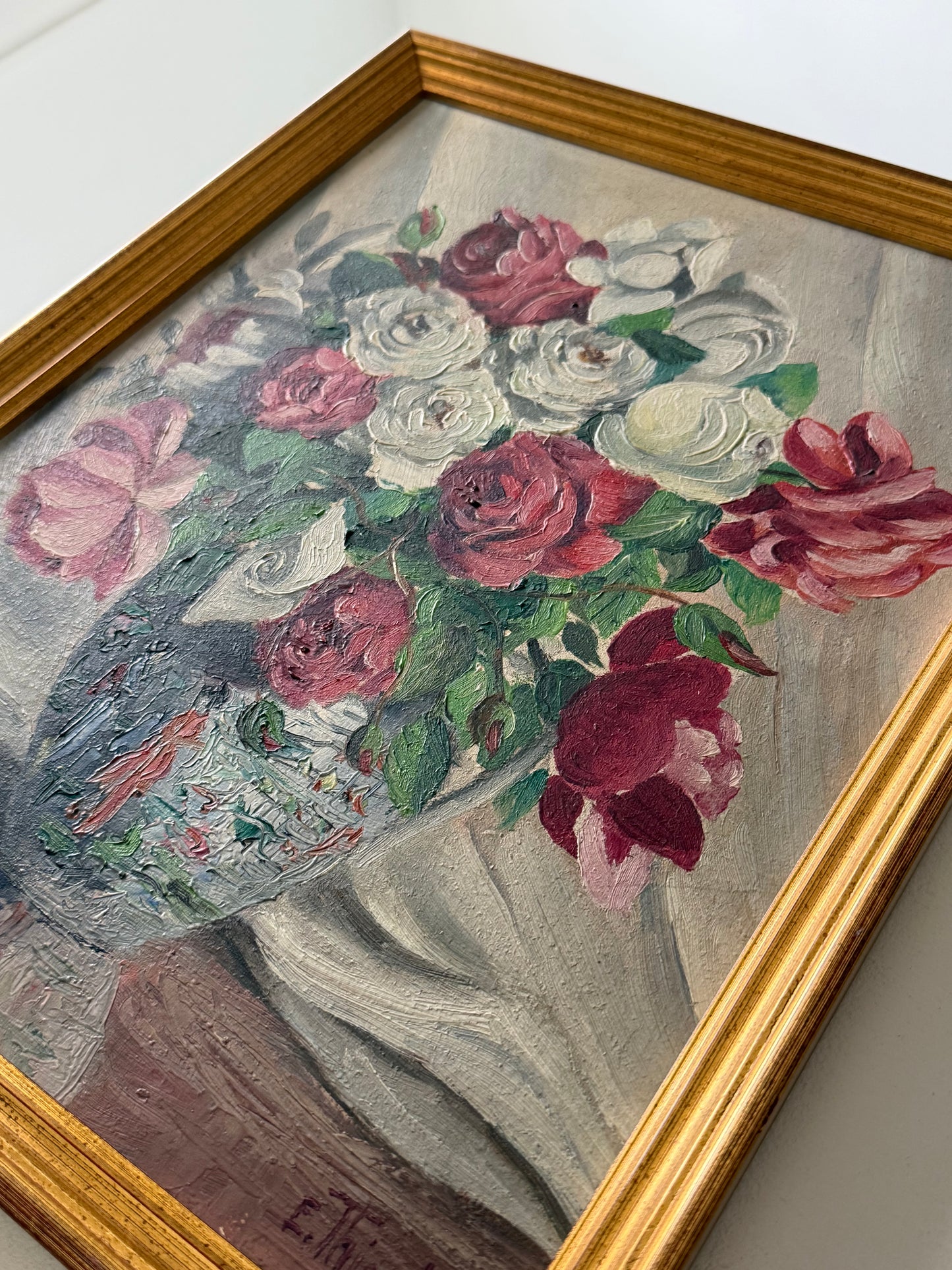 Roses in Chinoiserie Vase