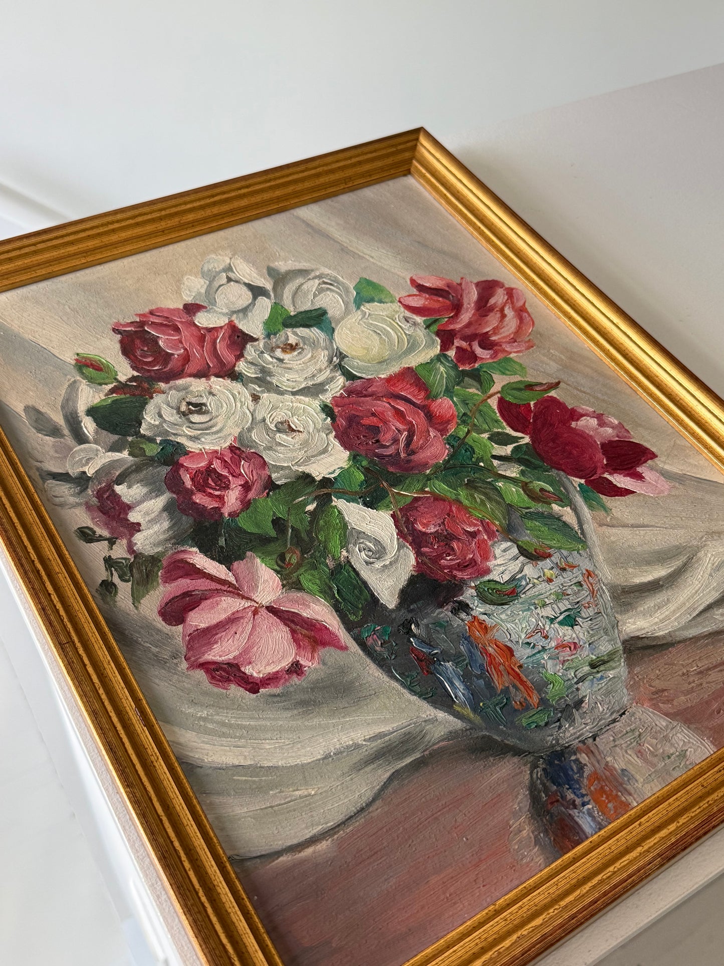 Roses in Chinoiserie Vase