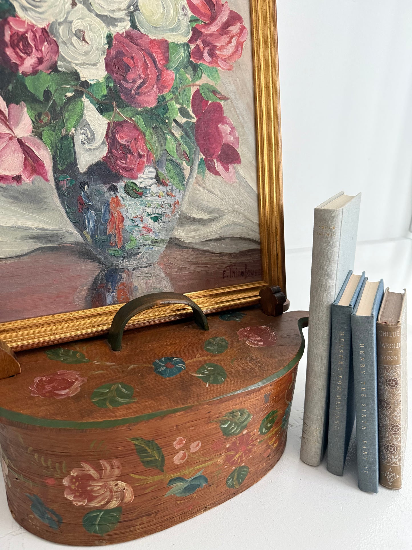 Roses in Chinoiserie Vase