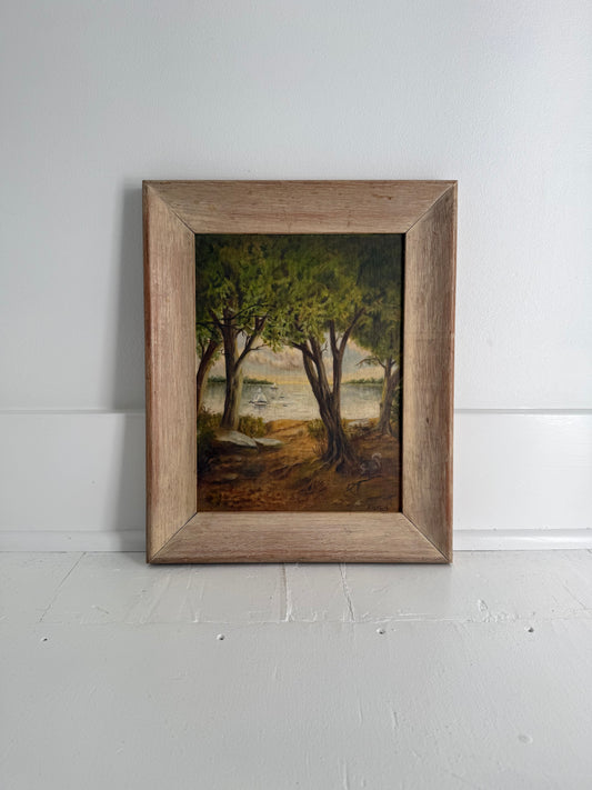 Lake Landscape with Squirrel