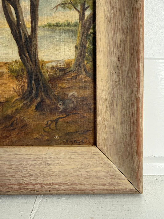 Lake Landscape with Squirrel