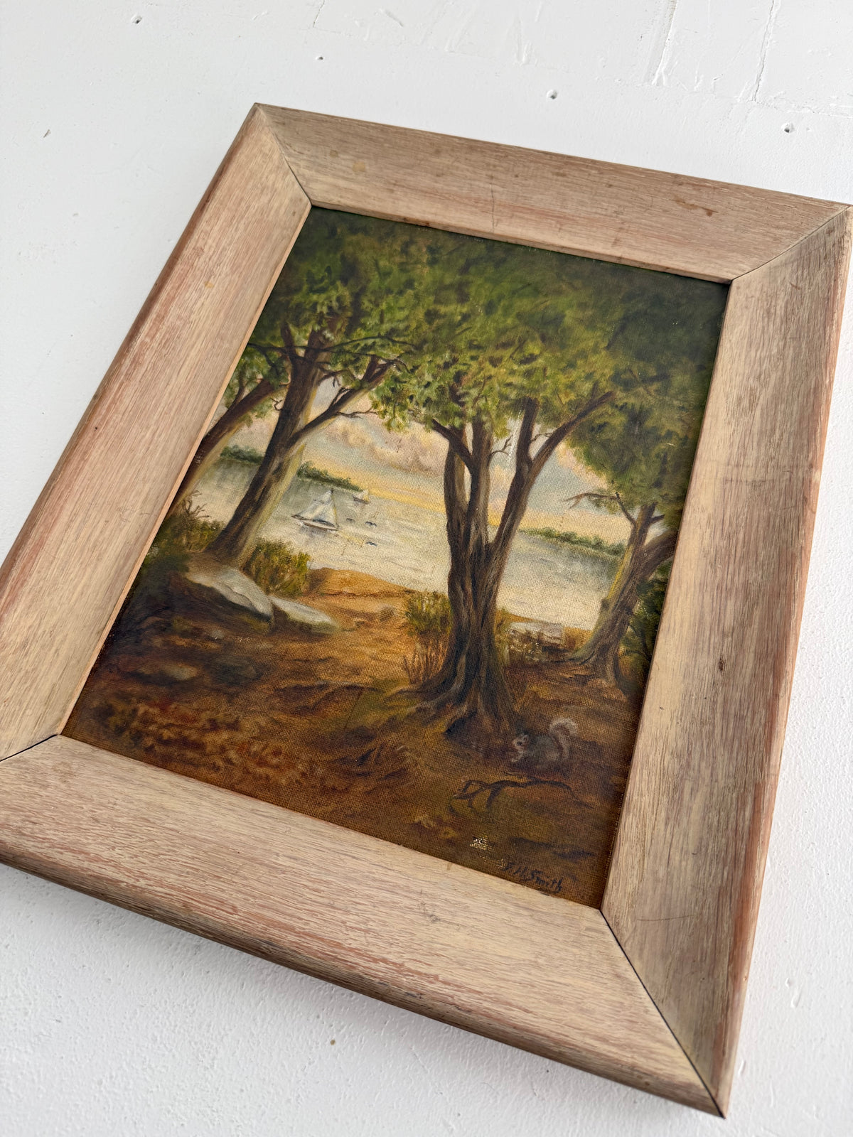 Lake Landscape with Squirrel
