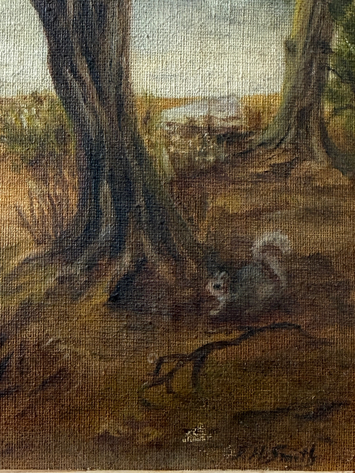 Lake Landscape with Squirrel